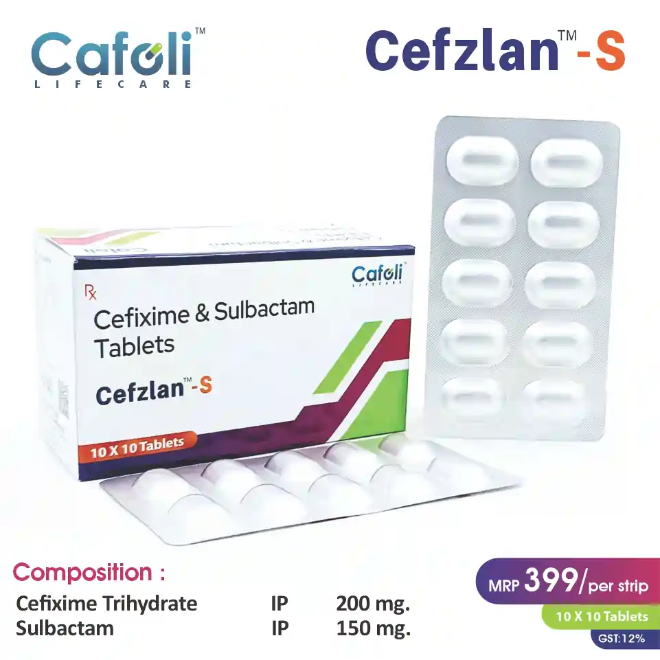 Cefixime 200mg + Sulbactam 150mg Tablet at the best price in PCD Pharma Franchise for Bacterial infections.